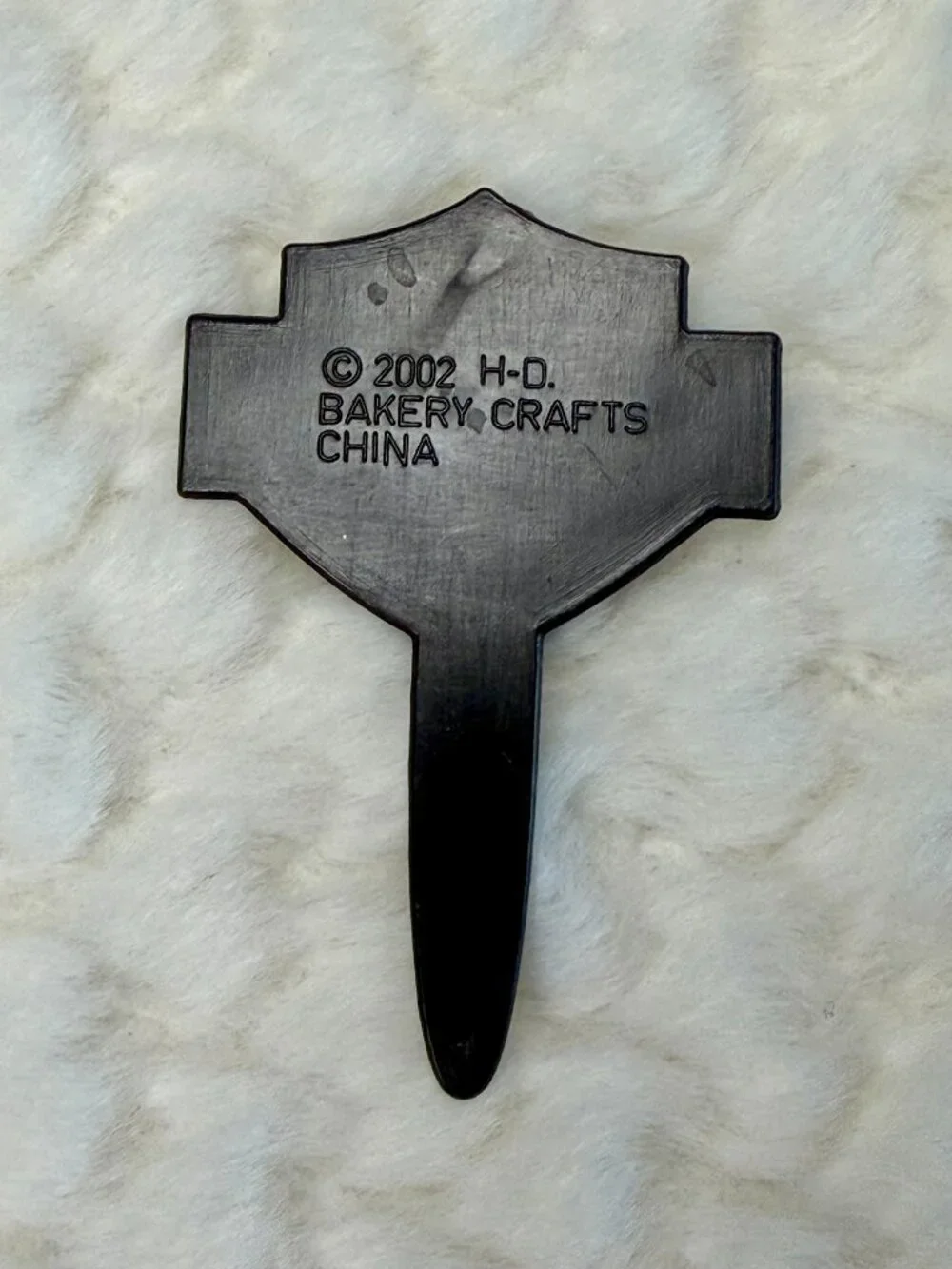 Harley Davidson Plastic Cupcake Pick- Black & Silver